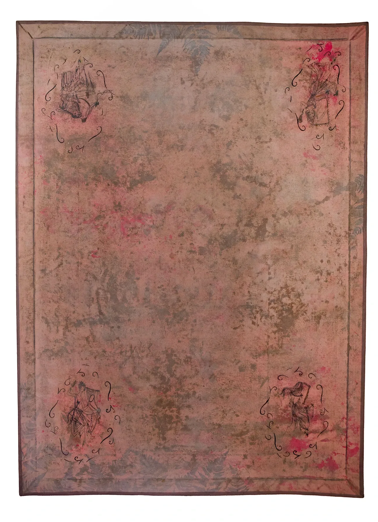 Four sisters – Floorcloth von Suleika Ulmen, 180 × 220 cm